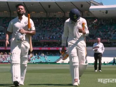 ind vs aus 4th test match 2nd day india declared 1st inning on 622 runes