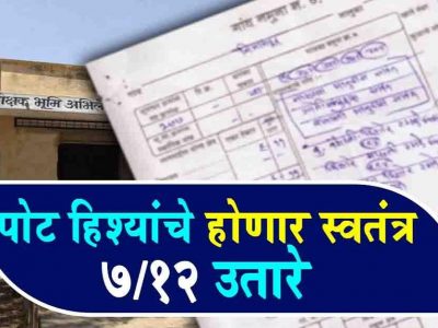 7-12 Utara Pot Hissa | भावकीत भांडणं नको, शेत-जमिनीसाठी पोटहिस्स्यानुसार होणार स्वतंत्र सातबारा, तुम्ही केला का?