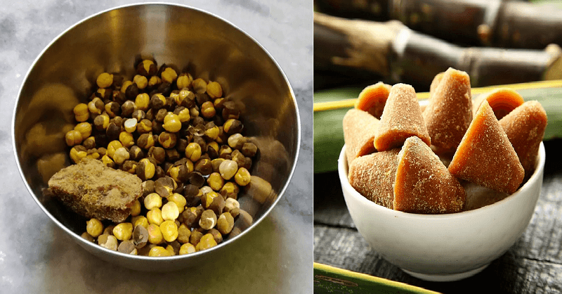 Eat jaggery with chickpeas