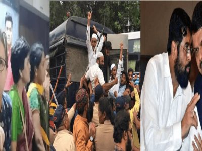 शिंदे पिता-पुत्राचे फोटो हटवले म्हणून महिला शिवसैनिकावर लगेच देशद्रोहाचा गुन्हा | पण PFI आंदोलकांवर इतका उशीर का?