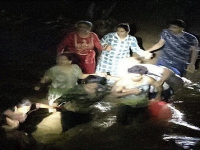 नागपुर | पिकनिकला गेले आणि संपूर्ण कुटुंब पुराच्या पाण्यातच अडकलं | प्रशासनाची रात्रभर धावपळ