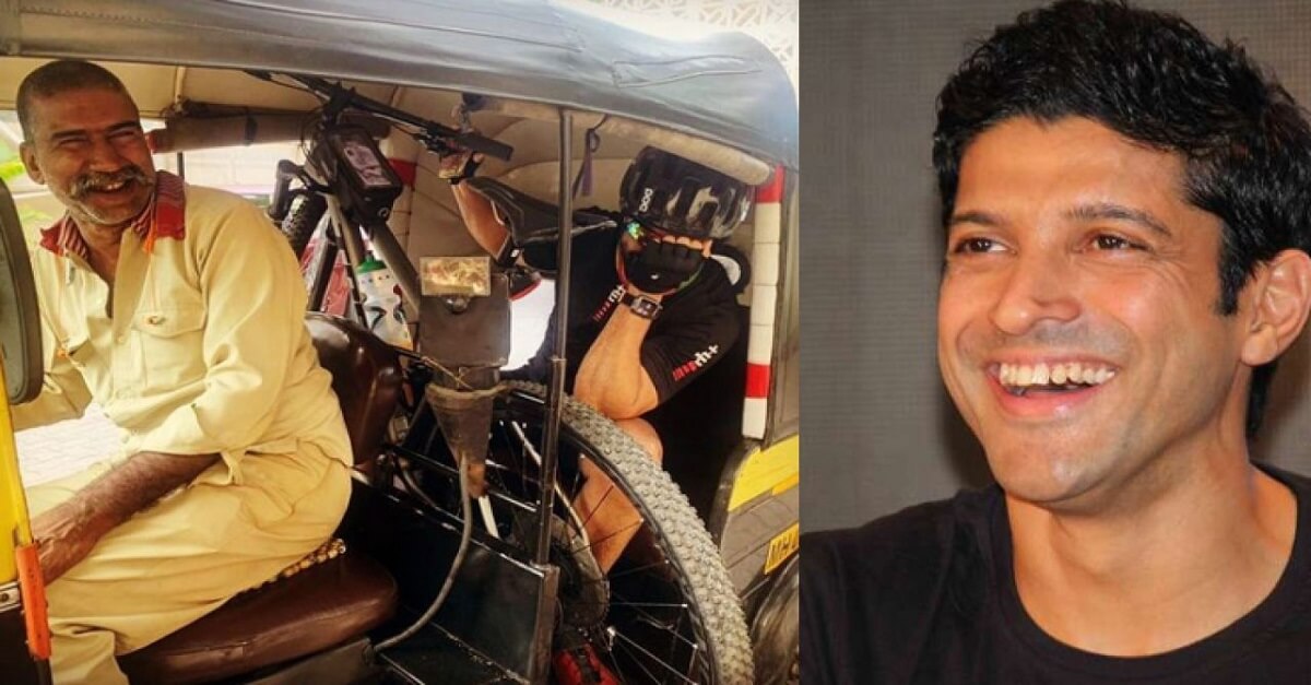 Farhan-Akhtar-takes-an-auto-ride-with-cycle