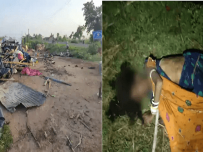 गुजरातमध्ये भीषण अपघात | झोपडपट्टीत ट्रक घुसला, 25 जणांना चिरडले | 8 जागीच ठार, 4 जण गंभीर