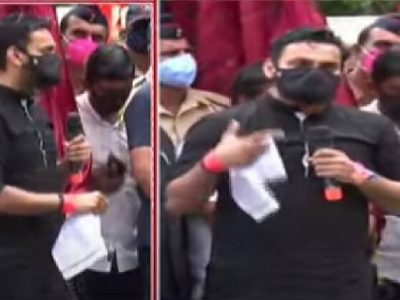 कोरोनातून बरे झाल्यानंतर डिस्चार्ज, पण अशक्तपणाने उपचार सुरु असतानाच धैर्यशील माने आंदोलनात सहभागी