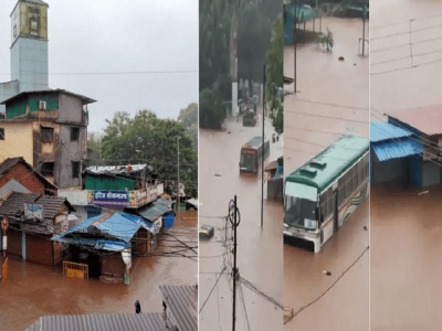 कोकणात तुफान पावसाने नद्यांचं पाणी बाजारपेठेत | खेड्यापाड्यांमध्ये ५ फुटांपर्यंत पाणी