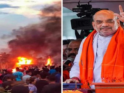 सभांमध्ये ‘धामिर्क दंगली’ हे शहांचे आवडते विषय? मणिपूर दंगलीत हजारोंचा जीव जात असताना नांदडेमध्ये शिखांविरोधातील धामिर्क दंगलीचा आधार