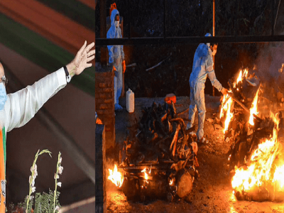 प्रेतं जळत होती तेव्हा साहेब निवडणुकीत ‘जुमलेबाजी’ करत होते… इतिहास साक्ष देईल – काँग्रेस