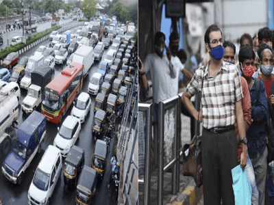 अनलॉक सुरु झाला | मुंबईकर सुद्धा सुटले | रस्त्यावर तुफान ट्राफिक, अन गल्लोगल्ली लोकांची गर्दी