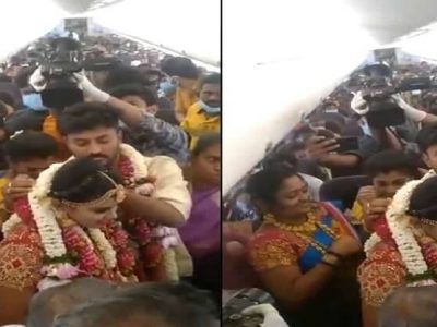 VIDEO | राकेश-दक्षिणाच्या लग्नासाठी संपूर्ण विमान बूक केलं | विमानात १६१ नातेवाईकांची उपस्थिती