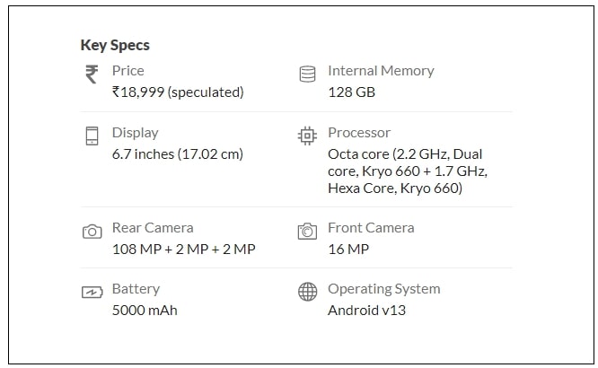 OnePlus Nord CE 3 Lite 5G Key Features