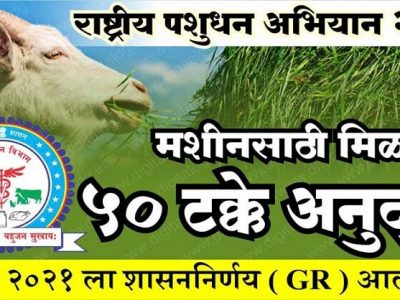शेतकऱ्यांसाठी खुशखबर | राष्ट्रीय पशुधन अभियान अंतर्गत मिळणार अनुदानावर मशीन – वाचा सविस्तर