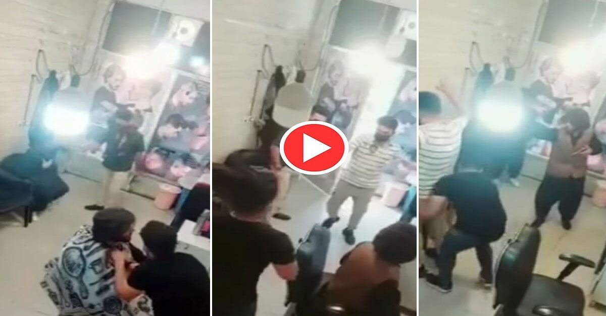 Trending video of robbery in salon but what happened later is gone viral on social media