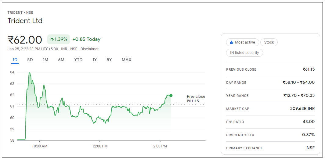 Trident-Share-Price