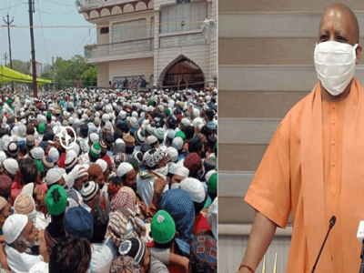 VIDEO उत्तर प्रदेश | मुस्लिम धर्मगुरुच्या अंत्ययात्रेत जमले 20 हजार लोकं | प्रचंड गर्दीसमोर पोलिसही हतबदल