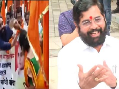 Video Viral | शिंदे गटाच्या महिला कार्यकर्तीने राहुल गांधींऐवजी सावरकरांवरच चप्पल उगारली, मारणार इतक्यात.. पहा व्हिडिओ