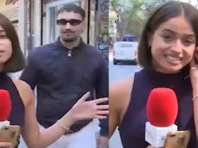 Viral Video | महिला पत्रकार कॅमेऱ्यात लाईव्ह रिपोर्टिंग करत होती, अचानक मागून त्या तरुणाने असा स्पर्श केला आणि काय घडलं?