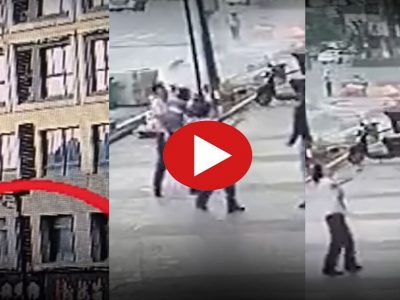 Viral Video | लहाल बाळ पाचव्या मजल्यावरून पडताना पाहिलं, त्यानंतर त्याने जे केलं ते चमत्कारिक होतं, पहा व्हिडिओ