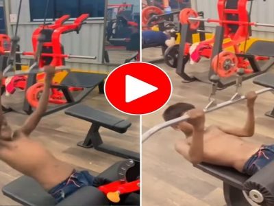 Viral Video | नेटिझन्स म्हणाले! काय ते वय, काय ती बॉडी आणि काय ती जिम | याला बॉडी बिल्डींगची भारीच घाई