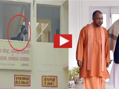 Viral Video | आधुनिक युपीचा फिल्मी विकास, शासकीय रुग्णालयाच्या मजल्यावर म्हशीचा मुक्त संचार, रुग्णांची पळापळ, व्हिडिओ व्हायरल