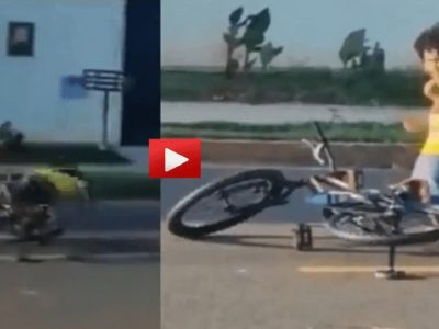 Viral Video | चिमुकल्याचा ऍटीट्युड बघा, सायकलवरून उलटा खाली कोसळला, पुन्हा उठला अन भन्नाट डान्स स्टेप्सचा व्हिडिओ व्हायरल