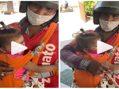 Viral Video | छोट्या बाळाला सोबत घेऊन फूड डिलिव्हरी, झोमॅटो डिलिव्हरी बॉयचा भावूक करणारा व्हिडिओ व्हायरल