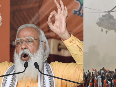 कुंभमेळा प्रतिकात्मक ठेवावा असं आवाहन करून पंतप्रधान स्वतः निवडणूक सभेला पोहोचले
