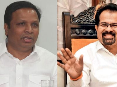 Mumbai mayor vishwanath mahadeshwar and ashish shelar blaming each others party for water logging in Mumbai due to rain