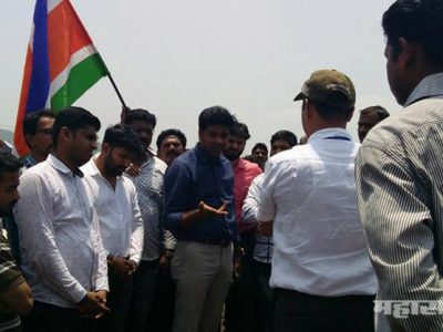 MNS workers agitation against bullet train thanes shilphata