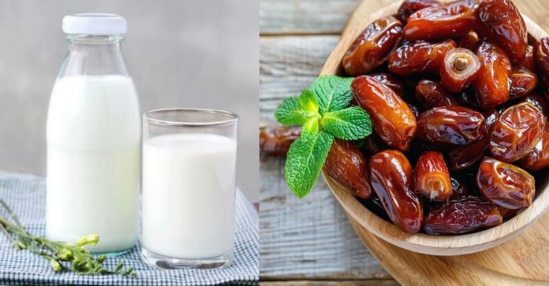 benefits of milk with dry dates
