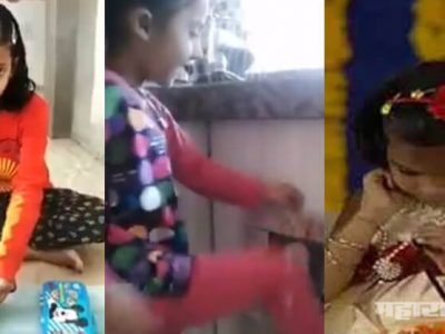 BJP supporters politics behind small childrens for promotion