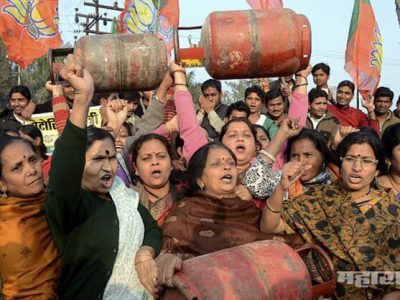 All over India price hike subsidized and non subsidized lpg cylinder
