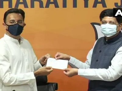 काँग्रेसचे प. बंगालचे प्रभारी जितिन प्रसाद यांचा काँग्रेसला प. बंगालमध्ये शून्य केल्यानंतर युपी निवडणुकीपूर्वी भाजपमध्ये प्रवेश