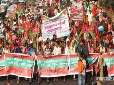 state farmers protest march from thane to mumbai for demand loan waiver drought compensation