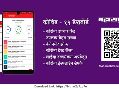 कोरोना डॅशबोर्ड लाँच | बेड्स संख्या | कोविड टेस्ट लॅब्स | कंटेनमेंट झोन | हेल्पलाइन्स | Install App