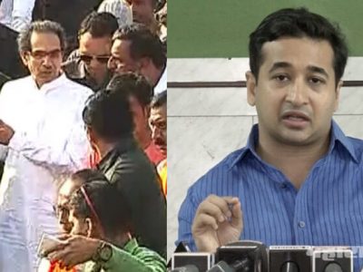 MLA nitesh rane criticised udhav thackeray on shivneri visit