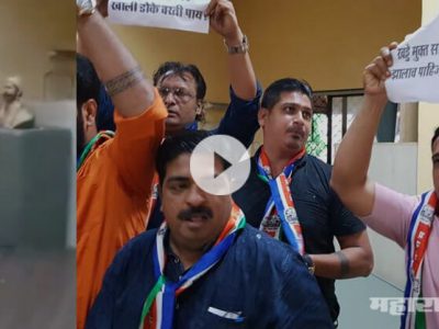 MNS party workers vandalise the office of PWD in navi mumbai