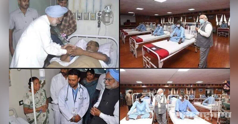 Prime Minister Narendra Modi, Leh, Army personnel meet, Hospital