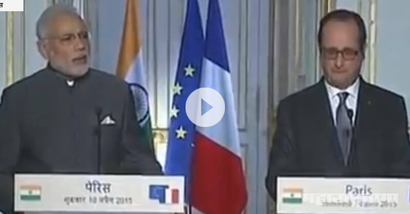 Paris – 10th April 2015 – Prime Minister Modi and François Hollande press conference Paris – 10th April 2015 – Prime Minister Modi and François Hollande press conference