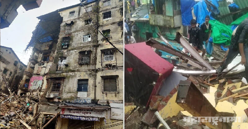 Mumbai Malad, Fort wall of building, collapsed