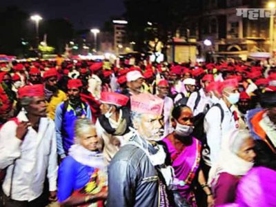 शेतकरी-कामगार कायद्यांच्या विरोधात राजभवनवर मोर्चा | मोठ्या संख्येने शेतकरी मुंबईत