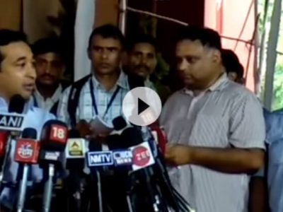Nitesh Rane addressing media on Nanar refinery in Nagpur Assembly