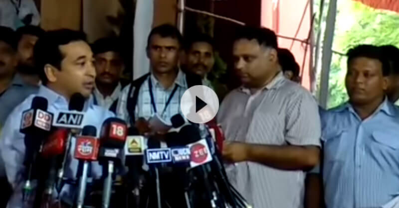 Nitesh Rane addressing media on Nanar refinery in Nagpur Assembly Nitesh Rane addressing media on Nanar refinery in Nagpur Assembly