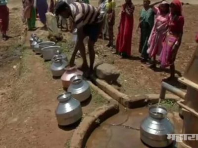 ग्रामीण गुजरातमध्ये भीषण दुष्काळ हंडाभर पाण्यासाठी ४-५ किलोमीटर पायपीट