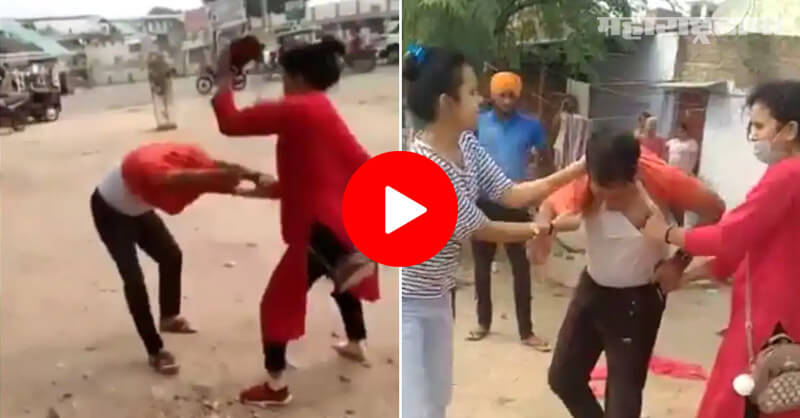 Girls beaten, congress party, district President Anuj Mishra, video viral