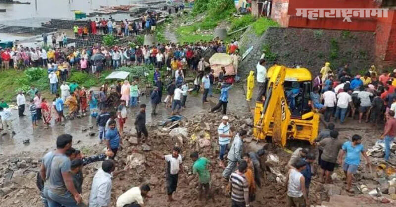 Pandharpur, wall collapsed, six peoples died