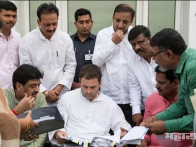 rahul gandhi meets nanar virodhi kruti samiti