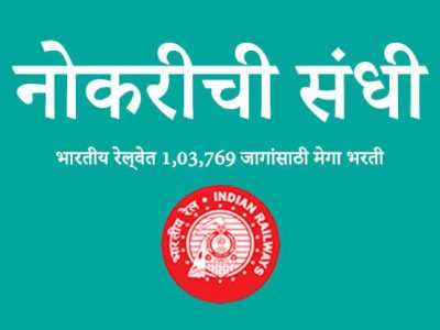 भारतीय रेल्वेत ग्रुप-D पदांच्या 1,03,769 जागांसाठी मेगा भरती