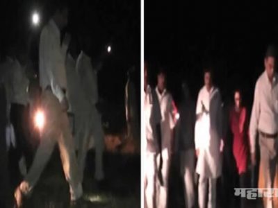 state minister sambhaji patil nilangekar made drought survey at night under torch light