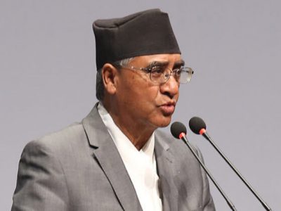 Nepals PM Sher Bahaddur Debua gave resignation