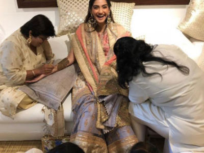 Bollywood actress Sonam Kapoor mehendi ceremony